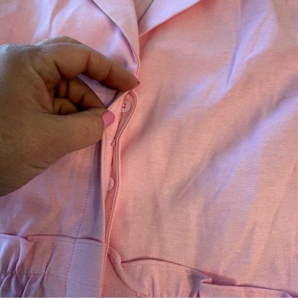 Tuckernuck Oxford Sleeveless Royal Shirt Dress light pink Womens size small - Picture 3 of 7